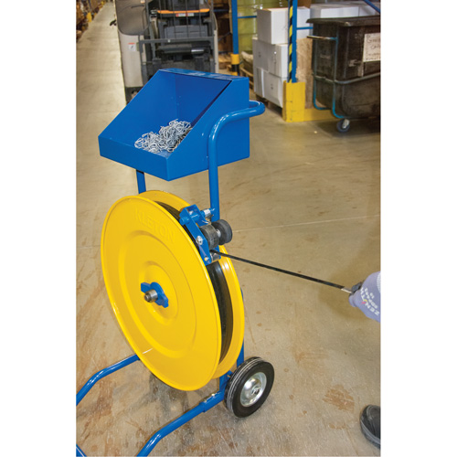Strapping Dispenser, Polyester/Steel/Polypropylene Straps, 16"/8" Core Dia., 3"/8"/6" Roll Width Distribution Industrielle GC
