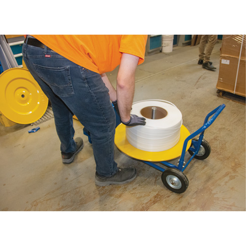 Strapping Dispenser, Polyester/Steel/Polypropylene Straps, 16"/8" Core Dia., 3"/8"/6" Roll Width Distribution Industrielle GC