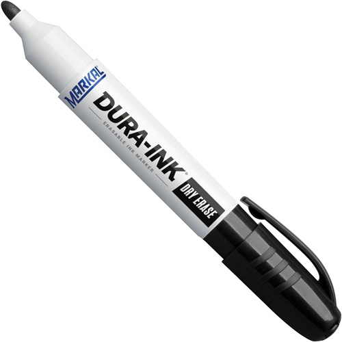 Marqueurs &agrave; essuyage &agrave; sec Dura-Ink, Noir, Pointe Ronde Distribution Industrielle GC