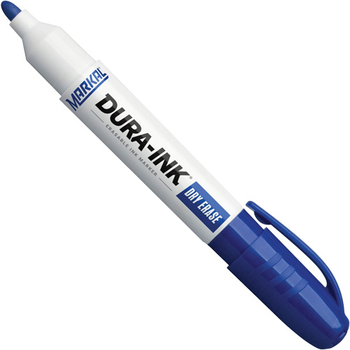 Marqueurs &agrave; essuyage &agrave; sec Dura-Ink, Bleu, Pointe Ronde Distribution Industrielle GC