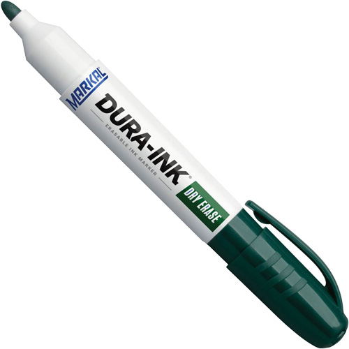 Marqueurs &agrave; essuyage &agrave; sec Dura-Ink, Vert, Pointe Ronde Distribution Industrielle GC