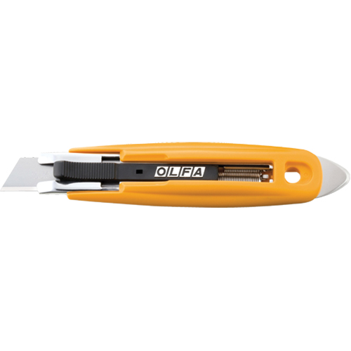 Self-Retracting Safety Knife with Tape Slitter, 17.5 mm, Carbon Steel, Plastic Handle Distribution Industrielle GC