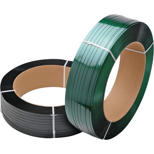 Feuillard vert, Polyester, 5/8" la x 3800' lo, Vert, Calibre Manuel Distribution Industrielle GC