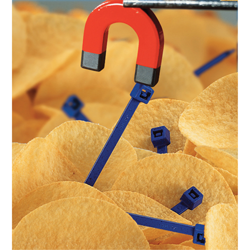 Metal Detectable Cable Ties, 15-2/5" L, 50 lbs. Tensile Strength Distribution Industrielle GC