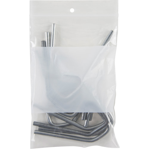 White Block Poly Bags, Reclosable, 6" x 4", 2 mils Distribution Industrielle GC