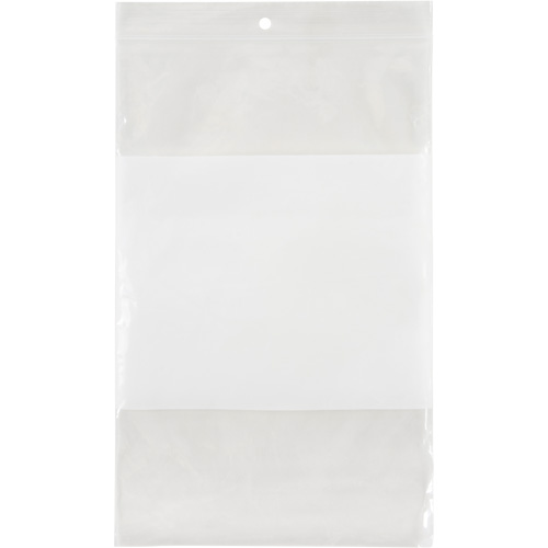 White Block Poly Bags, Reclosable, 9" x 6", 2 mils Distribution Industrielle GC