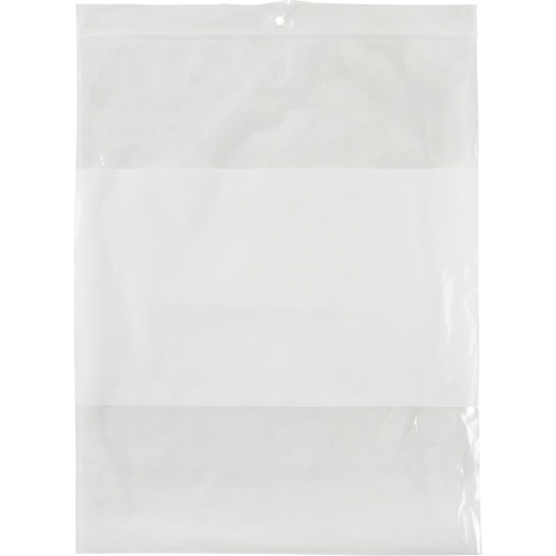White Block Poly Bags, Reclosable, 10" x 8", 2 mils Distribution Industrielle GC