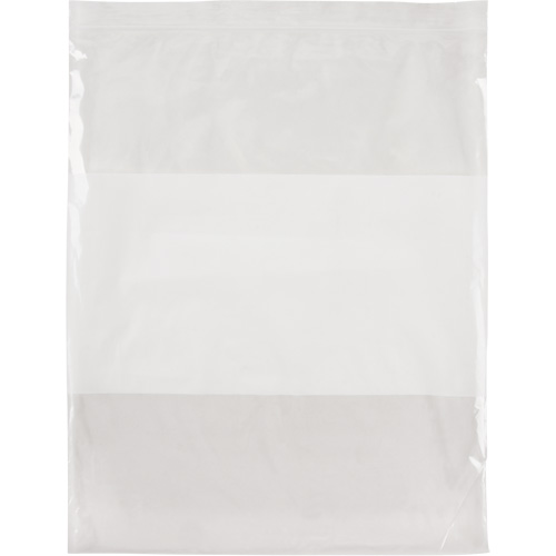 White Block Poly Bags, Reclosable, 15" x 12", 2 mils Distribution Industrielle GC