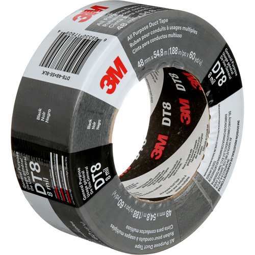 Ruban adh&eacute;sif tout usage DT8, 8 mils, Noir, 48 mm (2") x 55 m (180') Distribution Industrielle GC