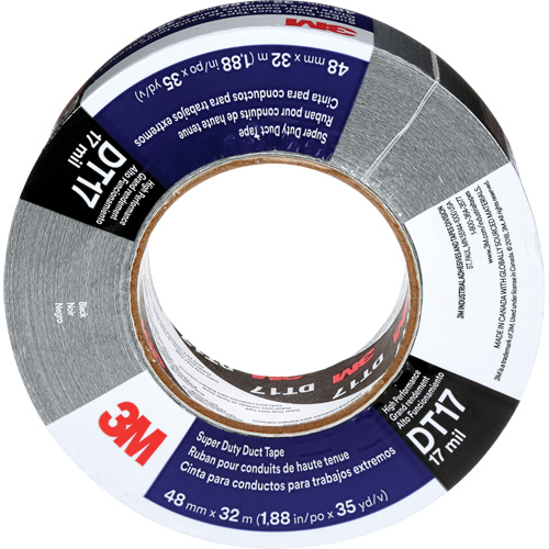 DT17 Super-Duty Duct Tape, 17 mils, Black, 48 mm (2") x 32 m (105') Distribution Industrielle GC