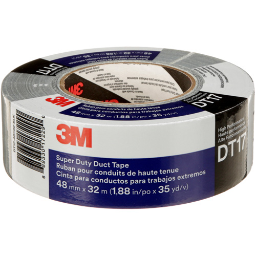 DT17 Super-Duty Duct Tape, 17 mils, Black, 48 mm (2") x 32 m (105') Distribution Industrielle GC