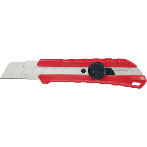 Couteau &agrave; lame cassable, 25 mm, Carbure, Prise en Caoutchouc/Polypropyl&egrave;ne Distribution Industrielle GC