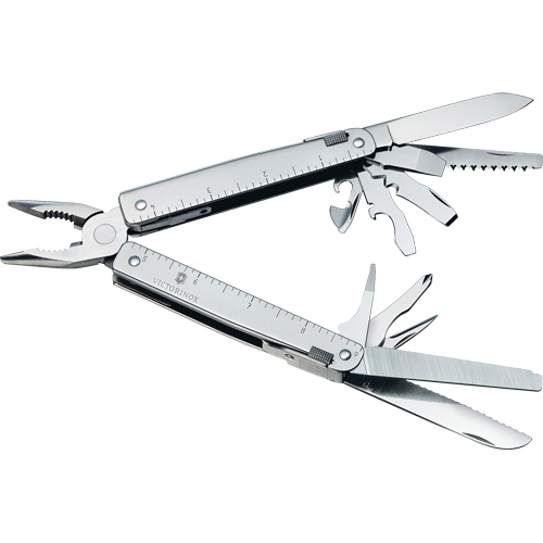 SwissTool Multi-Tool with Lockable Blade, Metal, Metal Handle, 155 mm L, 26 Functions, 0.7 lbs. Distribution Industrielle GC