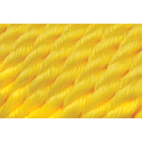 Corde jaune tress&eacute;e, Polypropyl&egrave;ne, 300' Distribution Industrielle GC