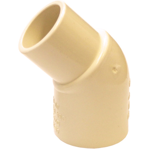 Flowguard Gold 45° Street Elbow Fitting, Spigot x Hub, CPVC, 1/2" Distribution Industrielle GC