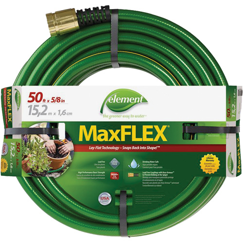 Boyau d'arrosage Element MaxFlex, Copolym&egrave;re, 5/8" dia x 50' Distribution Industrielle GC