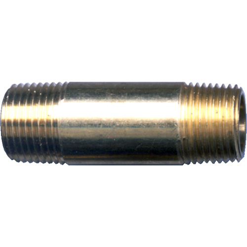 Long Pipe Nipple, Brass, 1/4", NPT x NPT Distribution Industrielle GC