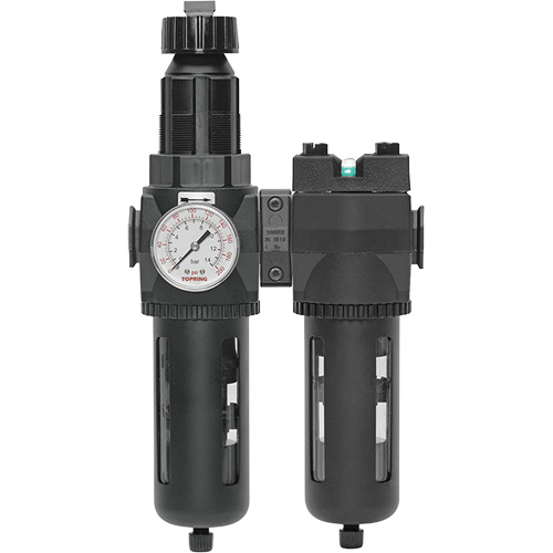 Filtre/r&eacute;gulateur + filtre coalescent drain manuel avec bol standard Modulair 400, 1/4" NPT, 150 psi, Capacit&eacute; de 9,1 oz liq. Distribution Industrielle GC