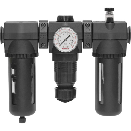Filtre, d&eacute;tendeur & lubrificateur Modulair 400 avec drain manuel & bol standard, 3/4" NPTF Distribution Industrielle GC