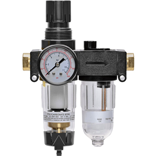 Filtre/d&eacute;tendeur & lubrificateur avec jauge Modulair 200, 1/4" NPTF Distribution Industrielle GC