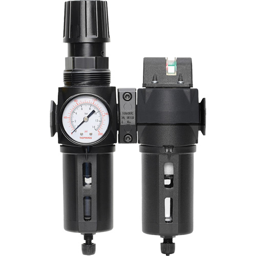 Filtre/d&eacute;tendeur & filtre coalescent Modulair 300 avec bol standard & drain manuel, 3/8" NPTF, 150 psi, Capacit&eacute; de 5,12 oz liq Distribution Industrielle GC