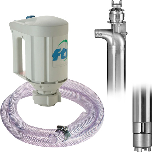PFS-40 Drum Pump Kit with M3V Motor, Stainless Steel Distribution Industrielle GC