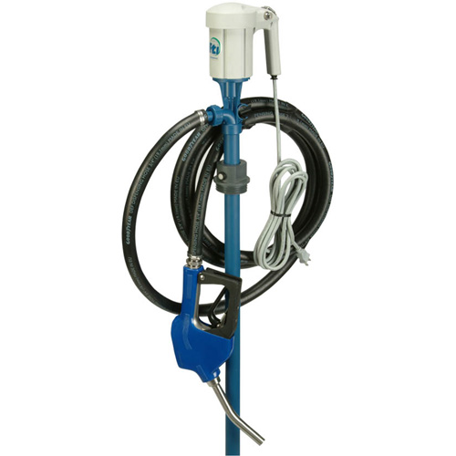 Trousse de pompe pour baril EFP-40 avec moteur S1 avec accessoires pour fluide d&eacute;chappement diesel (DEF), Polypropyl&egrave;ne/Acier inoxydable Distribution Industrielle GC