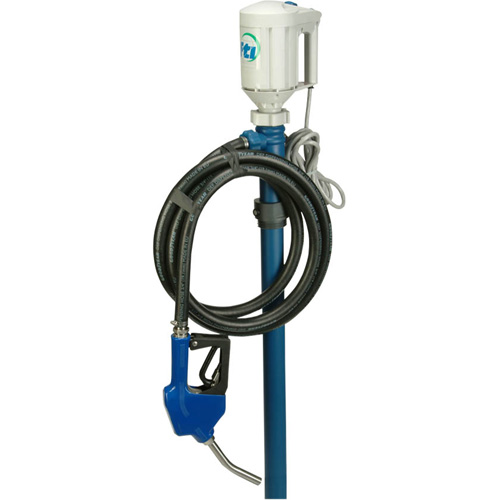 Trousse de pompe pour baril PFM-40 avec moteur M3V avec accessoires pour fluide d&eacute;chappement diesel (DEF), Polypropyl&egrave;ne/PVDF/Acier inoxydable Distribution Industrielle GC