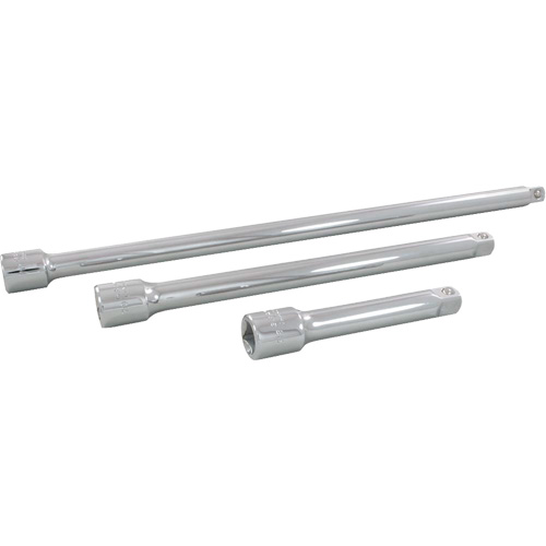 Jeu de rallonges pour douilles, Prise de 1/2", Fini Chrome, 3 Mcx Distribution Industrielle GC