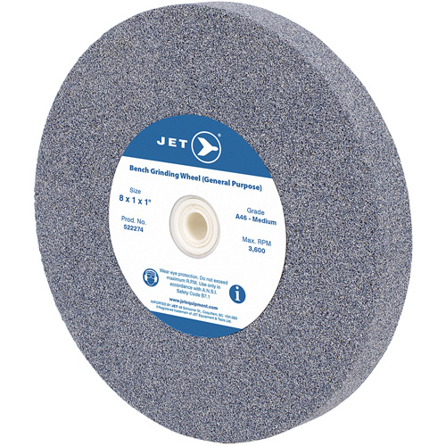 Meule d'&eacute;tabli tout usage A810M, 8" x 1", Arbre de 1" Distribution Industrielle GC