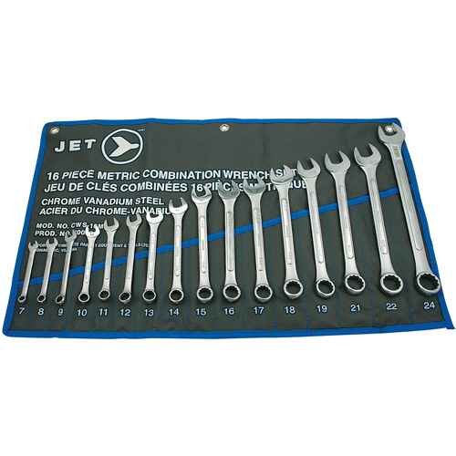 CWS-16M Raised Panel Wrench Set, Combination, 16 Pieces, Metric Distribution Industrielle GC