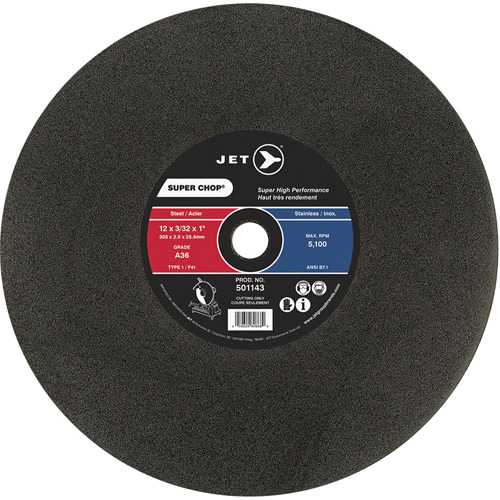 Super Chop&reg; Cut-Off Wheel, 14" x 3/32", 1" Arbor, Type 1/F41, Aluminum Oxide, 4400 RPM Distribution Industrielle GC