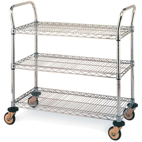 Chariots utilitaires standards, Acier inoxydable, 18" x 39" x 30", Capacit&eacute; 500 lb Distribution Industrielle GC