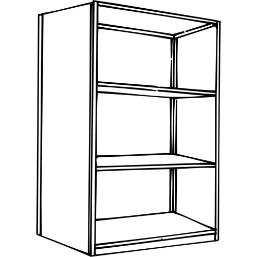 Interlok Shelving Unit, Steel, Boltless, 800 lbs. Capacity, 36" W x 76" H x 24" D Distribution Industrielle GC