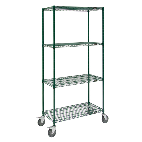 Wire Shelf Cart, Epoxy Finish, 36" x 69" x 18", 800 lbs. Capacity Distribution Industrielle GC