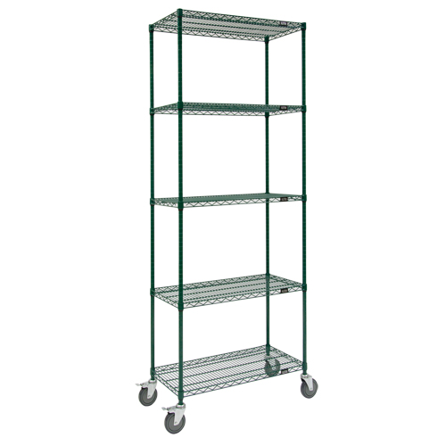Wire Shelf Cart, Epoxy Finish, 36" x 92" x 18", 800 lbs. Capacity Distribution Industrielle GC