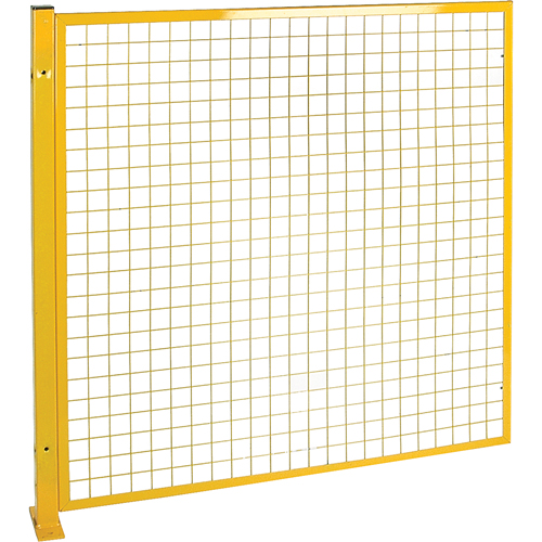 Protecteur de p&eacute;rim&egrave;tre de style treillis, 4' h x 4' la, Jaune Distribution Industrielle GC