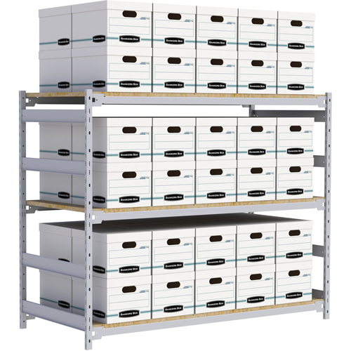 Wide Span Record Storage Shelving, Steel, 3 Shelves, 72" W x 32" D x 60" H Distribution Industrielle GC