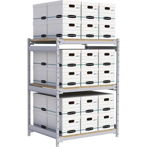 Wide Span Record Storage Shelving, Steel, 3 Shelves, 42" W x 32" D x 60" H Distribution Industrielle GC