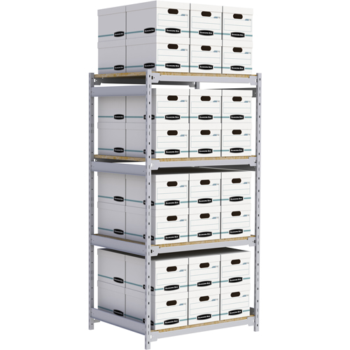 Wide Span Record Storage Shelving, Steel, 4 Shelves, 42" W x 32" D x 84" H Distribution Industrielle GC