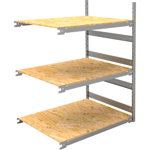 Wide Span Record Storage Shelving, Steel, 3 Shelves, 42" W x 32" D x 60" H, Add-On Kit Distribution Industrielle GC