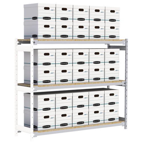 &eacute;tag&egrave;re-classeur de grande largeur, Acier, 3 Tablettes, 72" la x 18" p x 60" h, Ensemble Ajout Distribution Industrielle GC