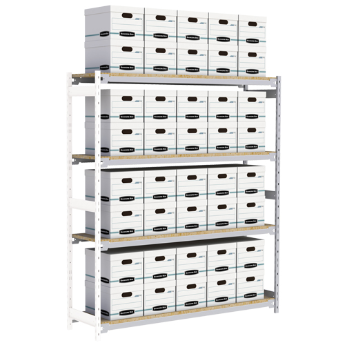&eacute;tag&egrave;re-classeur de grande largeur, Acier, 4 Tablettes, 72" la x 18" p x 84" h, Ensemble Ajout Distribution Industrielle GC