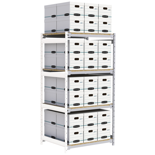 &eacute;tag&egrave;re-classeur de grande largeur, Acier, 4 Tablettes, 42" la x 32" p x 84" h, Ensemble Ajout Distribution Industrielle GC