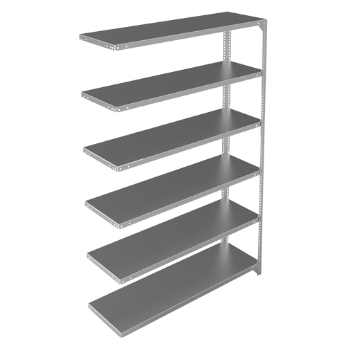 &eacute;l&eacute;ment de rayonnage, Acier galvanis&eacute;, Montant &agrave; fente, Capacit&eacute; 300 lb, 48" la x 72" h x 15" p Distribution Industrielle GC