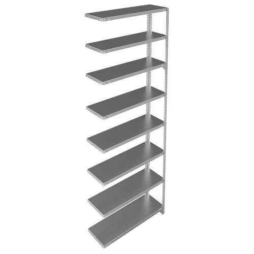 &eacute;l&eacute;ment de rayonnage, Acier galvanis&eacute;, Montant &agrave; fente, Capacit&eacute; 400 lb, 36" la x 96" h x 12" p Distribution Industrielle GC