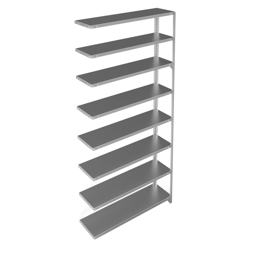 &eacute;l&eacute;ment de rayonnage, Acier galvanis&eacute;, Montant &agrave; fente, Capacit&eacute; 300 lb, 48" la x 96" h x 12" p Distribution Industrielle GC