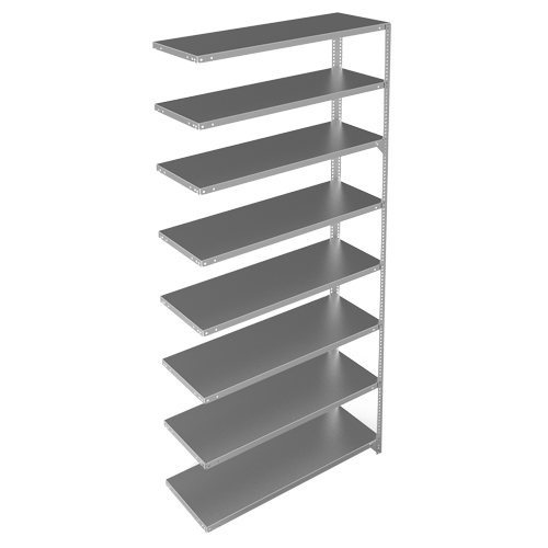 &eacute;l&eacute;ment de rayonnage, Acier galvanis&eacute;, Montant &agrave; fente, Capacit&eacute; 300 lb, 48" la x 96" h x 15" p Distribution Industrielle GC