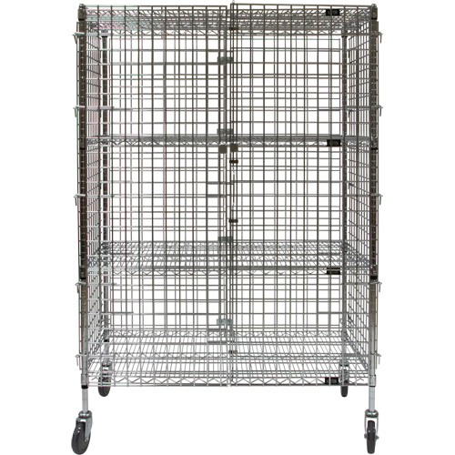 Chariot de s&eacute;curit&eacute;, Chrom&eacute;, 48" x 69" x 24", Capacit&eacute; 500 lb Distribution Industrielle GC