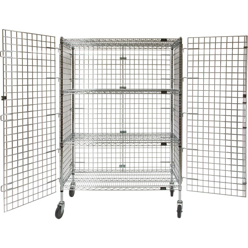 Chariot de s&eacute;curit&eacute;, Chrom&eacute;, 48" x 69" x 24", Capacit&eacute; 500 lb Distribution Industrielle GC